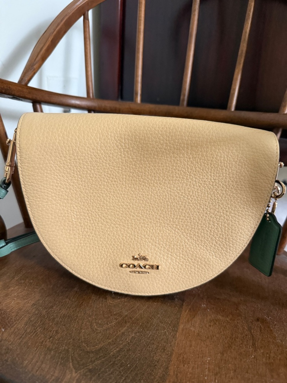 Coach Colorblock Ellen bag small yellow green pink with gold hardware